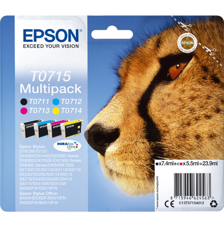 Blck Epson T0715 CMYK 4/fp