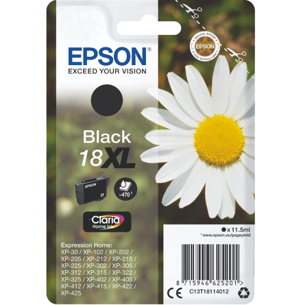 Blck Epson 18XL svart