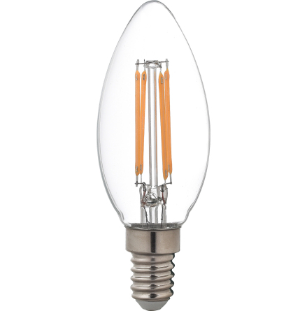 Filament LED kron E14 4,5W dim