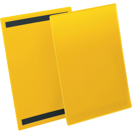 Plastficka A4S magnetisk gul