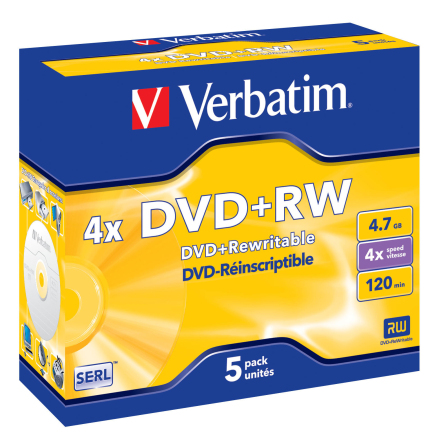 DVD+RW Verbatim 4.7GB 5/fp