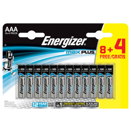 Batteri Max Plus Alka AAA 8+4p