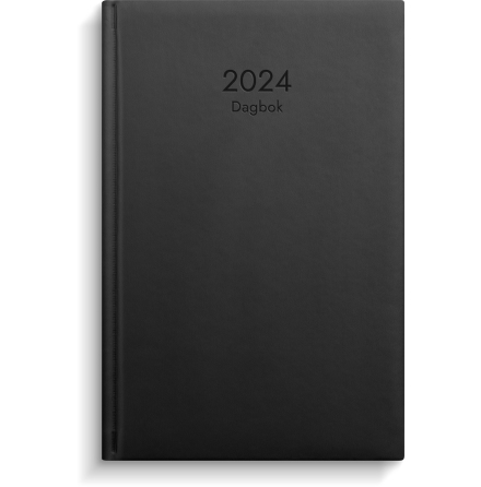 Dagbok svart konstläder 2024