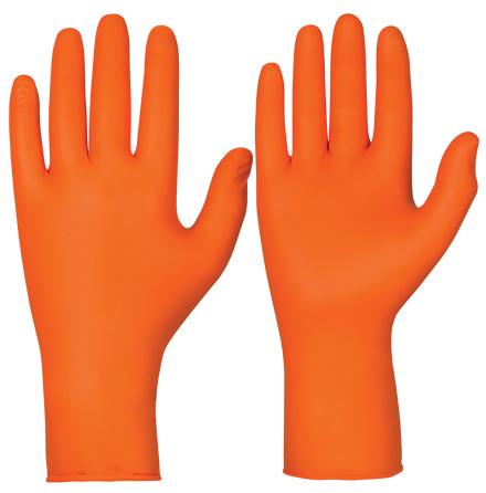 Engngshandskar nitril, orange
