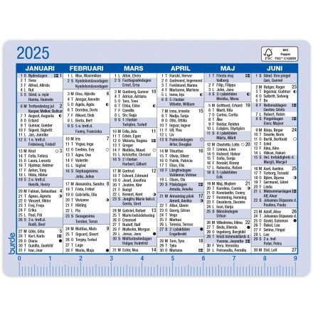 Kalender 2025 Kalenderkort