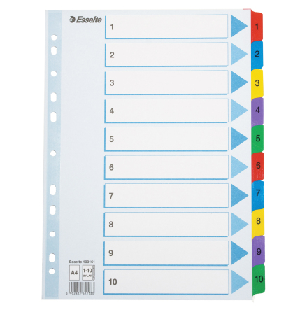 Register Esselte Mylar A4 1-10