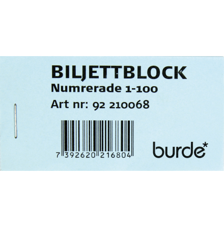 Biljettblock 1-100 bl