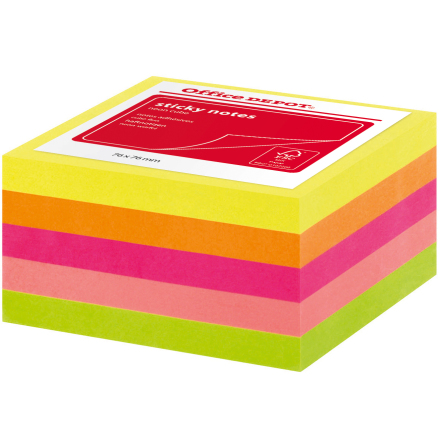 Notiskub Office 76x76mm neon