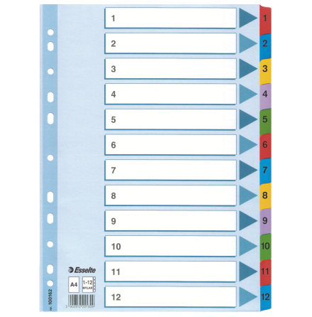 Register Esselte Mylar A4 1-12