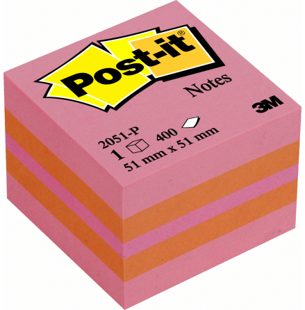 Post-it minikub 51x51 pink