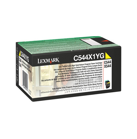 Toner Lexmark C544X1YG gul