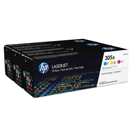 Toner HP 305A C/M/Y 3-pack