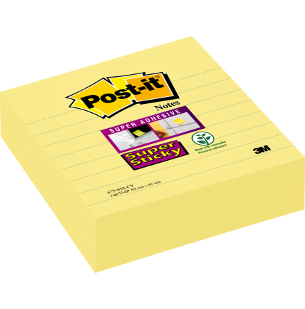 Post-it SS gul 101x101 3/fp