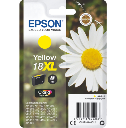 Blck Epson 18XL gul