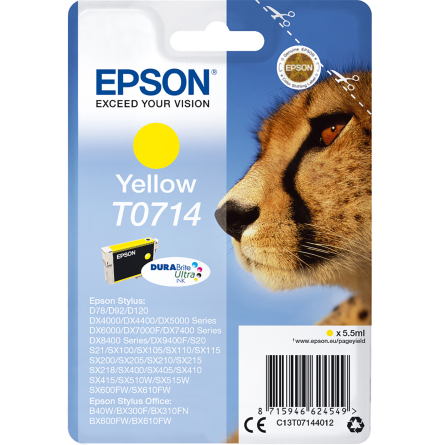 Blck Epson T0714 gul