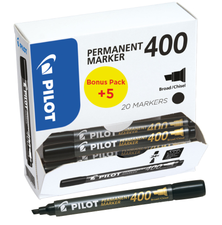 Mrkpenna Pilot 400 svart 20fp