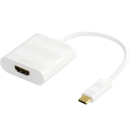 Adapter USB-C - HDMI 0,2m vit