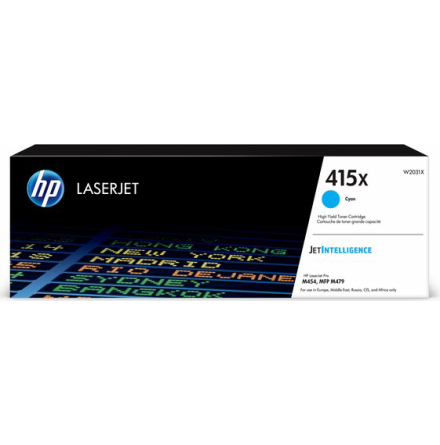 Toner.HP 415X W2031X cyan 6k