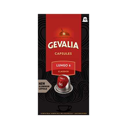 Kaffekapsel Gevalia Lungo 10p