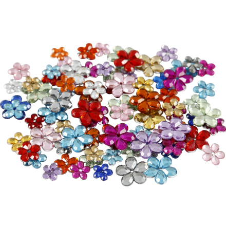 Rhinestones blommor mix 252/fp