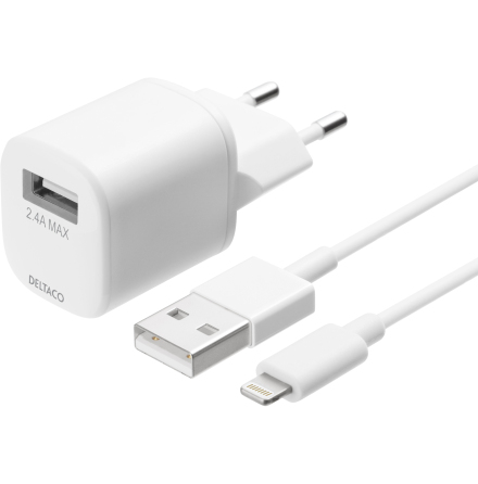 Vggladdare USB-A/Lightning 1m