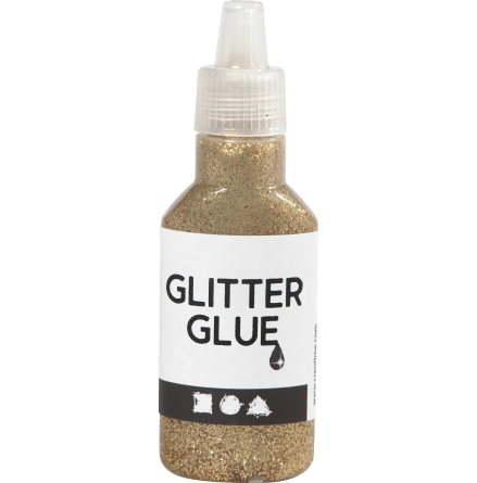 Glitterlim 25ml guld