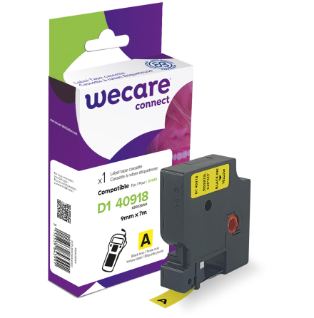 Mrkband Wecare D1 sva/gul 9mm