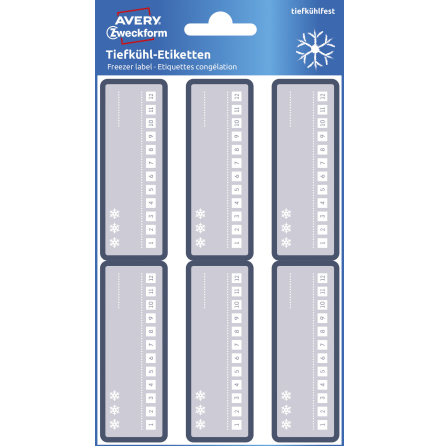 Frysetiket 26x73mm gr 24/fp