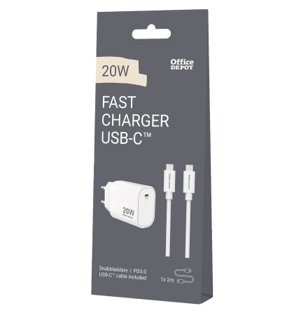 USB-C laddare 20W+ USBC-kabel