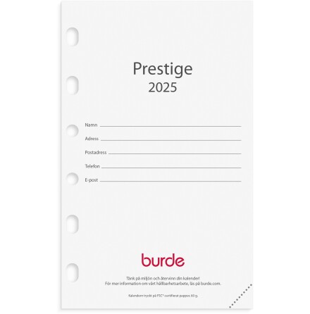 Compact kalender Prest 2025