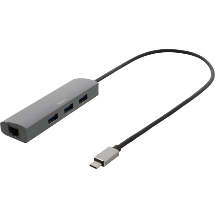 Hub USB-C/RJ45/3xUSB-A 3.0 gr