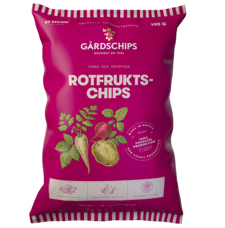 Rotfruktschips Lttsaltad 100g